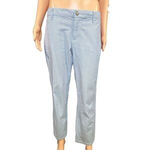 Khakis by Gap Skinny Boyfriend Pinstripe Ankle Pants Womens Size 8 Casual